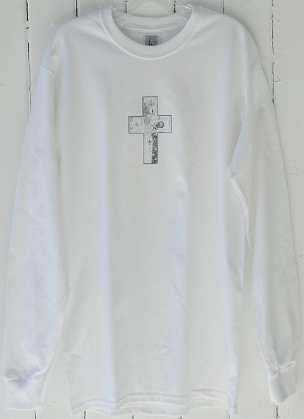 Collage Cross Long Sleeve T-Shirt