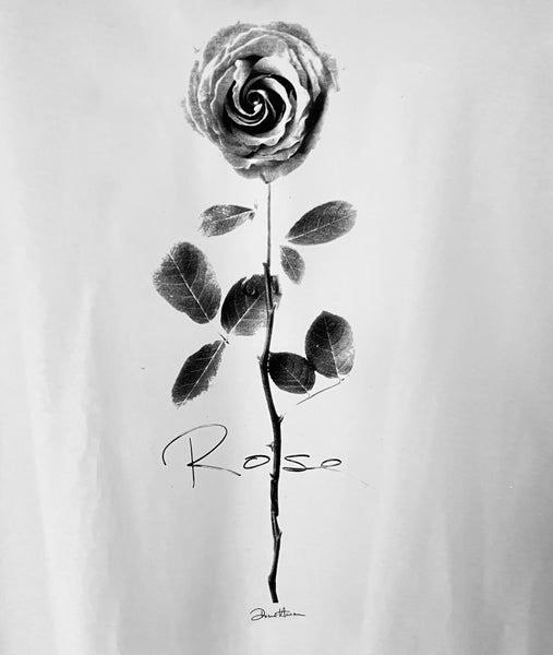 Long Black & White Rose